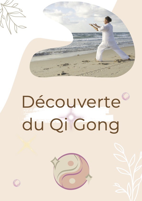 personne habillée en blanc pratiquant le Qi Gong au bord de l'eau