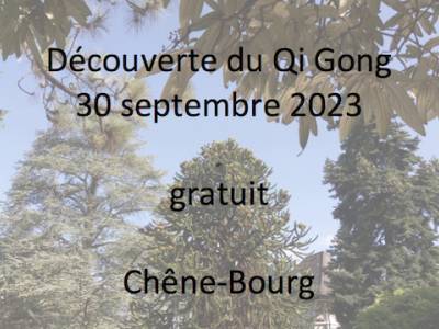 Découverte du Qi Gong 30 septembre